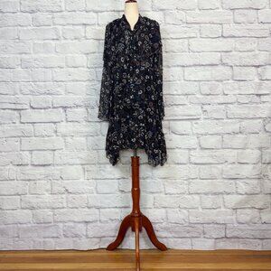 See By Chloe Sheer Black Paisley Mini Dress